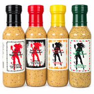 4-Pack Mustard Variety Set – Original, Extra Hot, Smokin' Hot, Spicy Dill